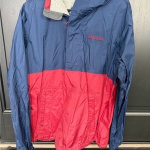 Marmot Navy and Red Colorblock Windbreaker Jacket